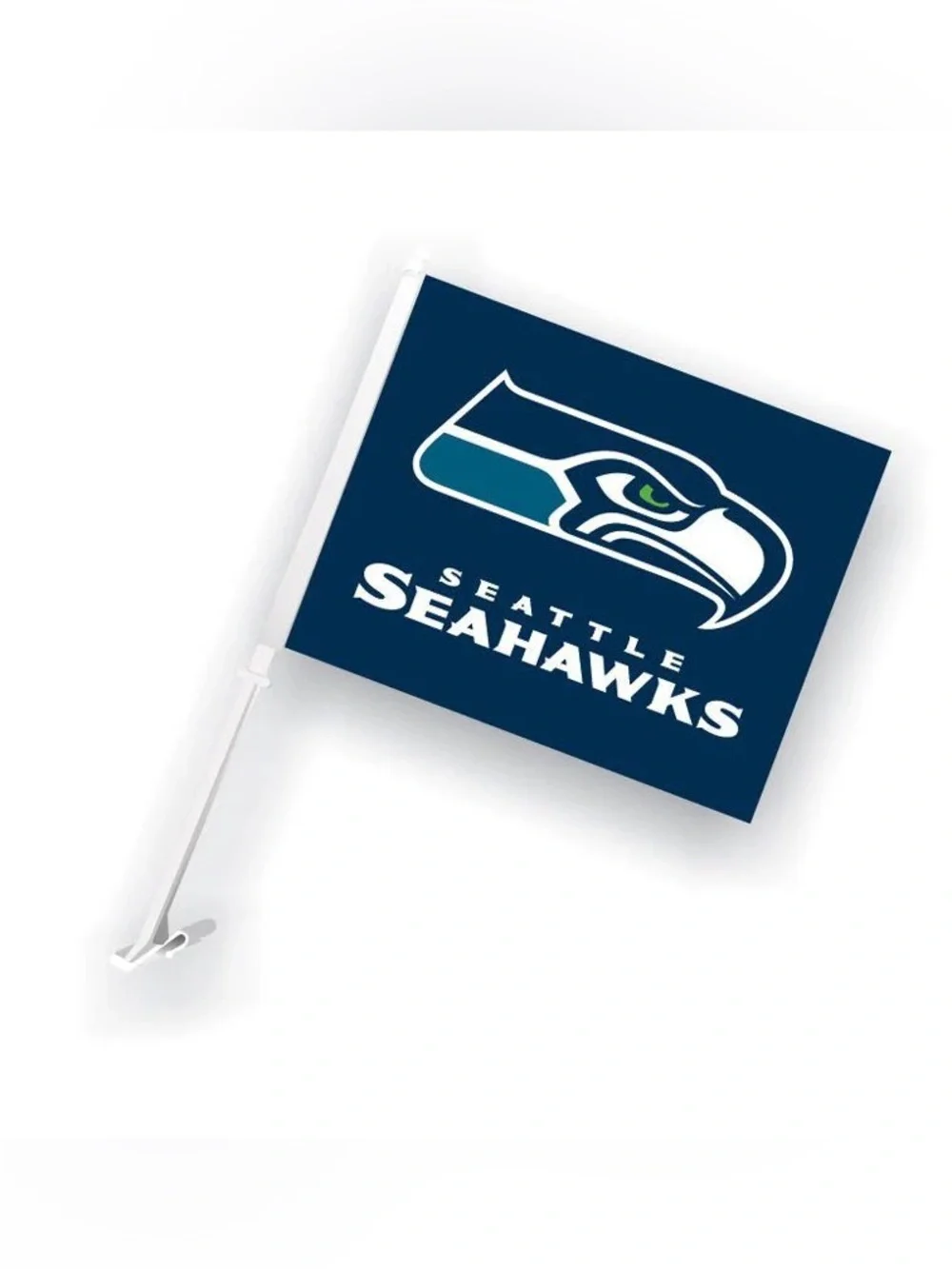 NFL SEATTLE SEAHAWKS Logo Car Flag • Fan Gear Football Memorabilia Decor Blue
